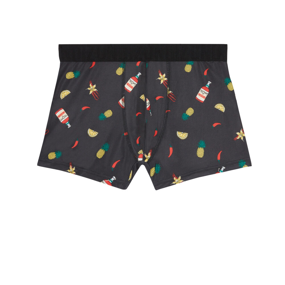 Bóxer de algodón con estampados del verano - negro negro.