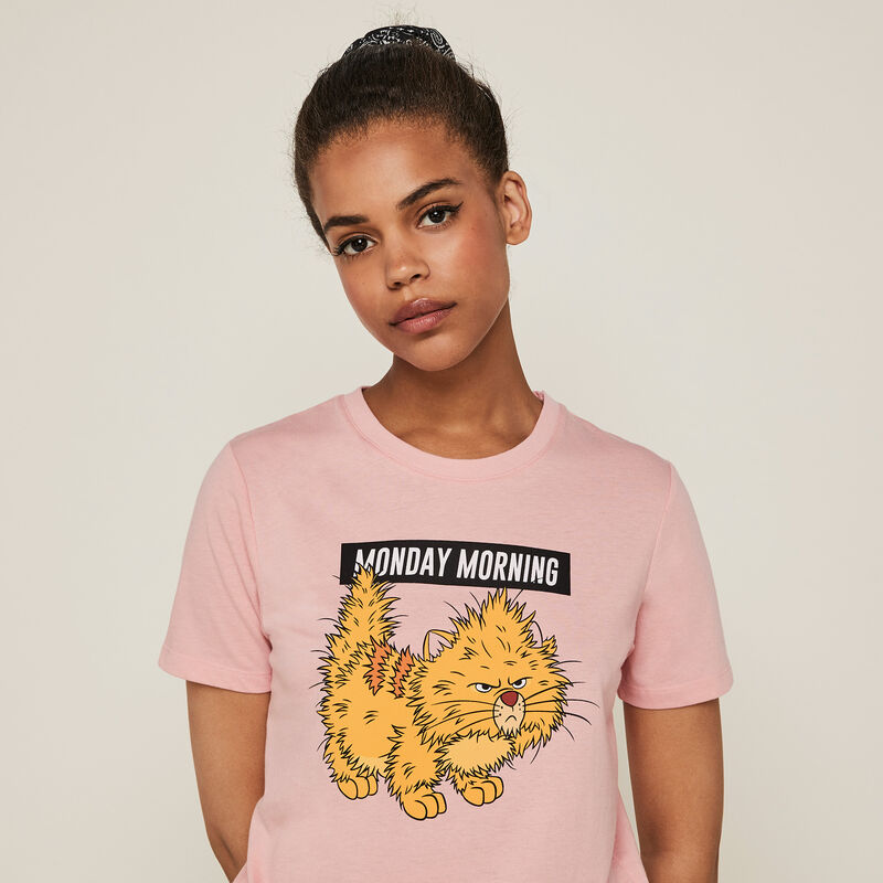 Top de manga corta con estampado de Toulouse de Los Aristogatos nompndayiz Top de manga corta con estampado de Toulouse de Los Aristogatos nompndayiz;