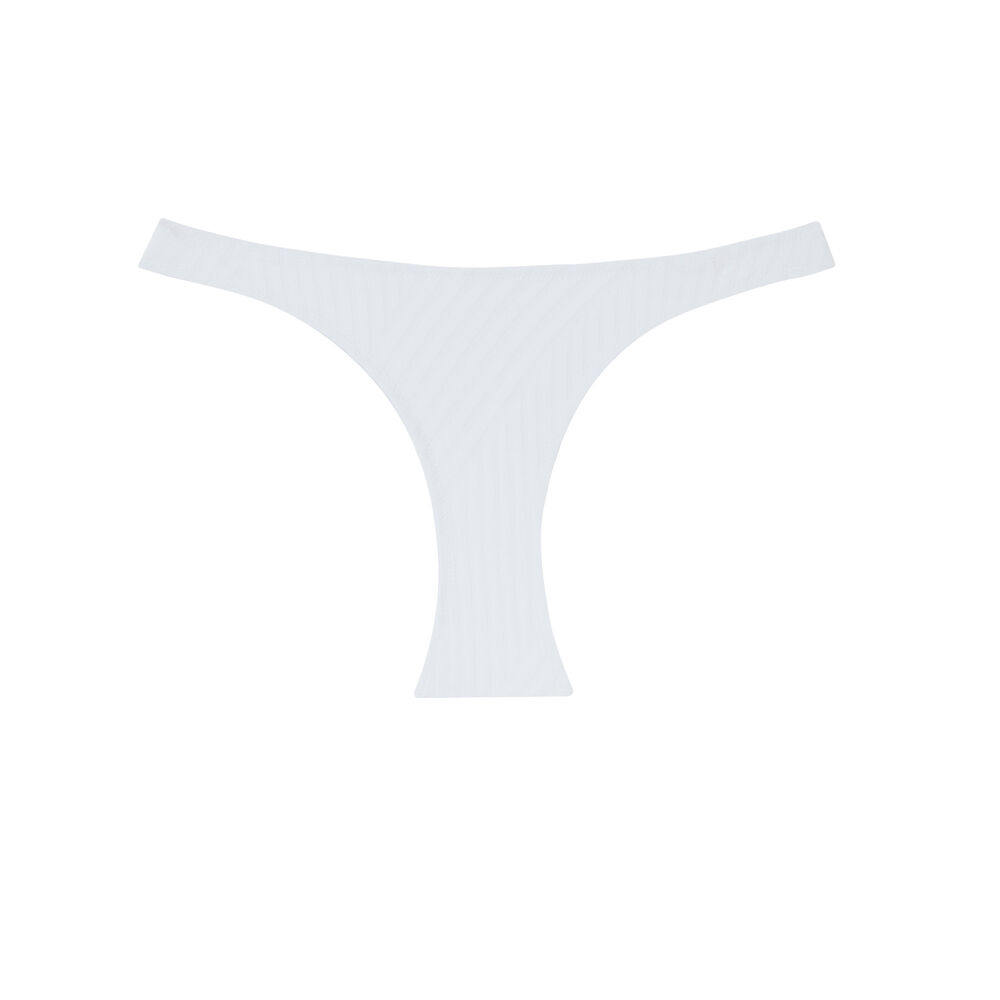 Parte de arriba de tanga escotado con motivos texturizados - blanco blanco.