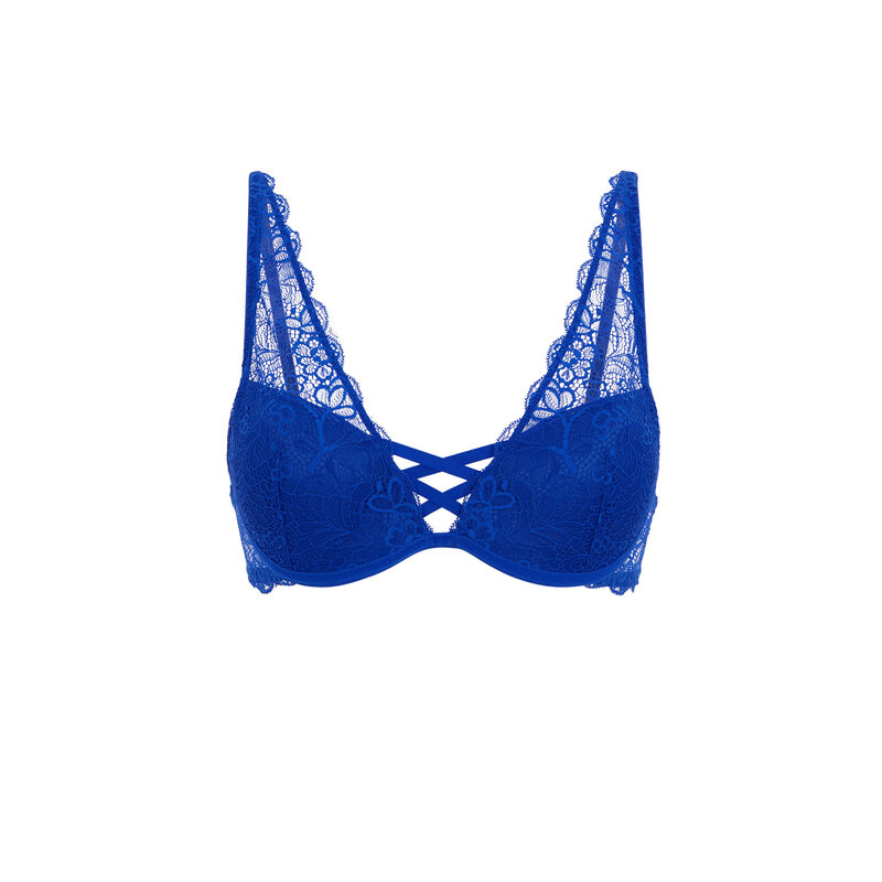 Sujetador triángulo push-up - azul Sujetador triángulo push-up - azul;