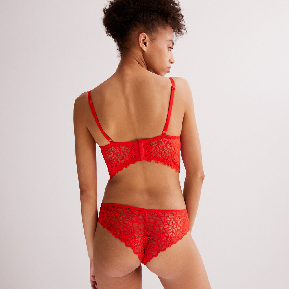 Sujetador push-up de encaje - rojo rojo.