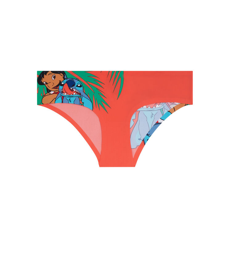 Braguita culotte de micro estampado stitch clincutiz coral.