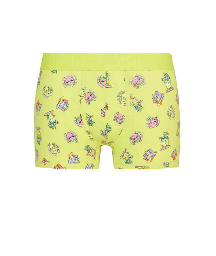 Bóxer de algodón con estampado de frutas - amarillo amarillo.