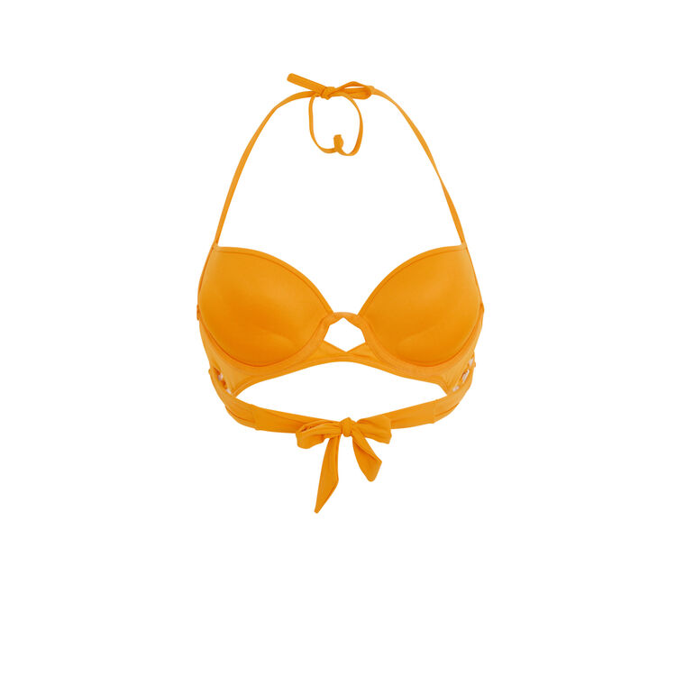 Parte de arriba de maillot de baño azafrán pachucaniz naranja.