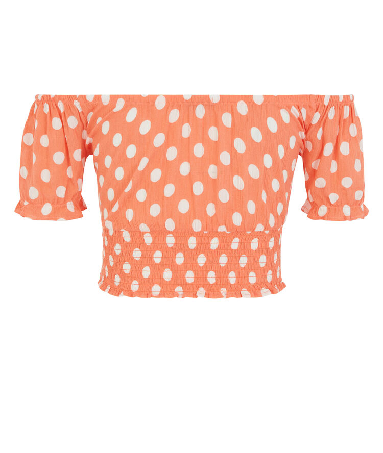 Top con estampado de lunares - naranja naranja.