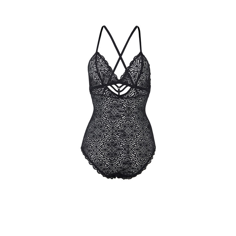 Body sin aros de encaje marceliz negro.