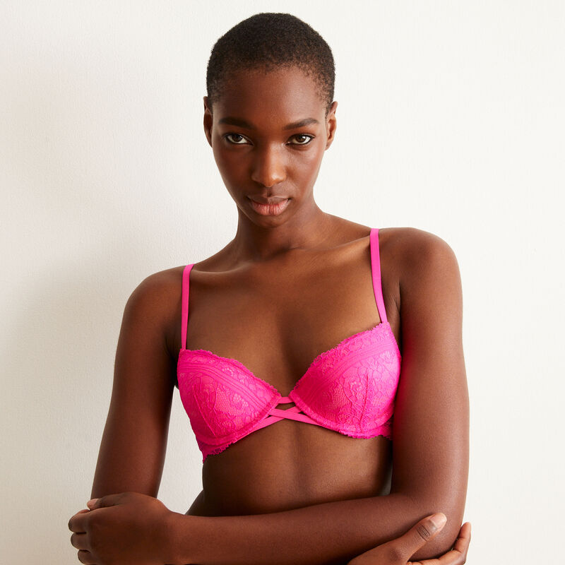 Sujetador push-up de encaje - rosa Sujetador push-up de encaje - rosa;