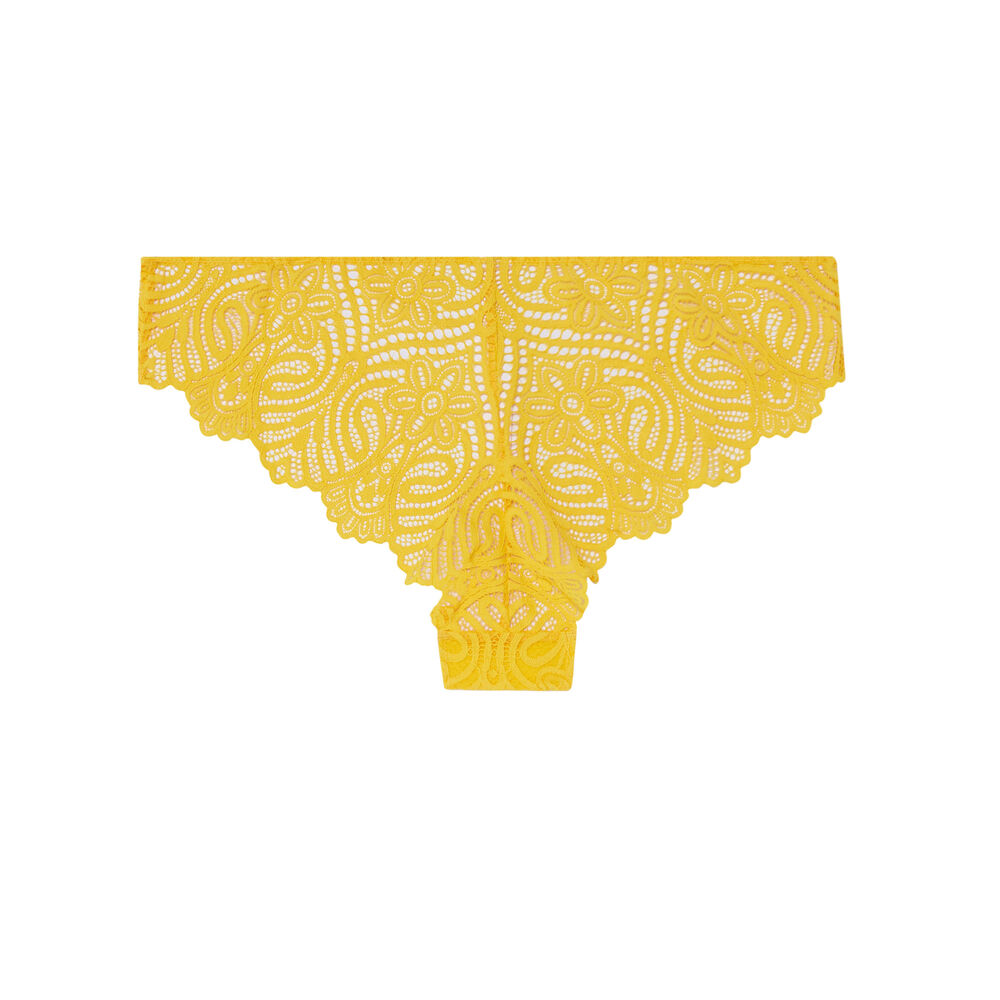 Braguita culotte de encaje - amarillo amarillo.
