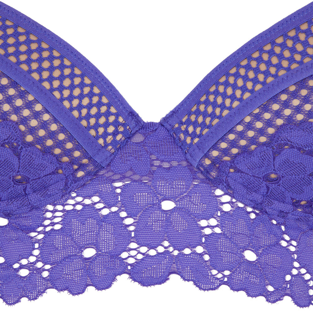 Sujetador de aumento de encaje - violeta violeta.