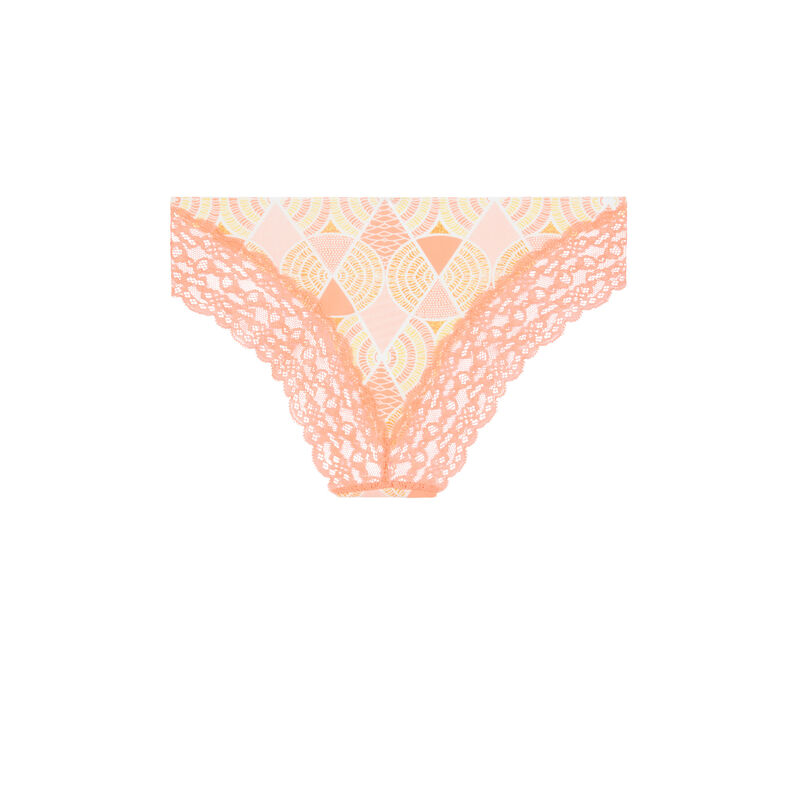 Braguita de microfibra con estampado wax rosa Braguita de microfibra con estampado wax rosa;