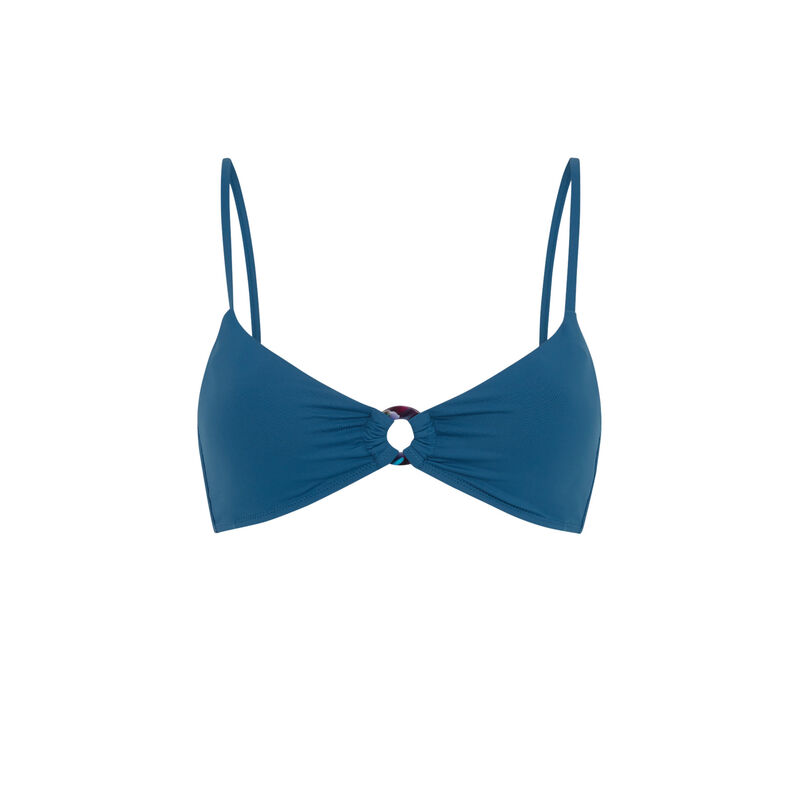 Parte de arriba de bañador bralette liso - azul pato Parte de arriba de bañador bralette liso - azul pato;