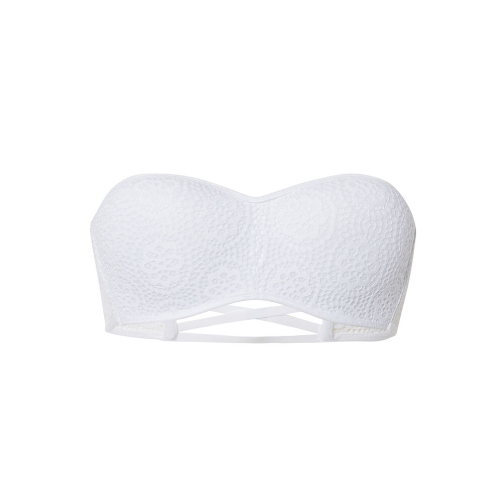 Sujetador bandeau blanco blanco.
