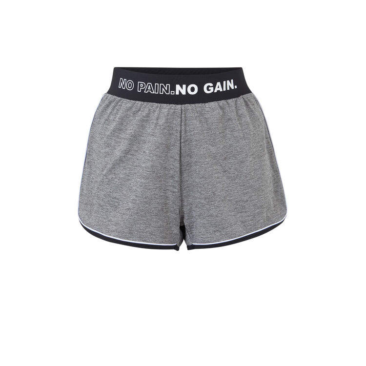 Shorts deportivos de micro polasportiz gris.