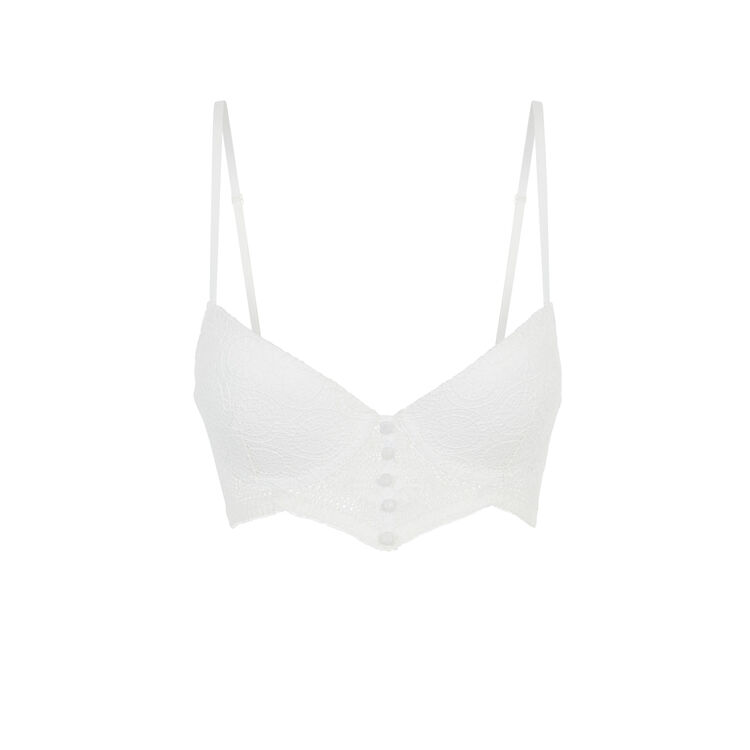 Sujetador bustier push-up blanco buttonilaciz Sujetador bustier push-up blanco buttonilaciz;