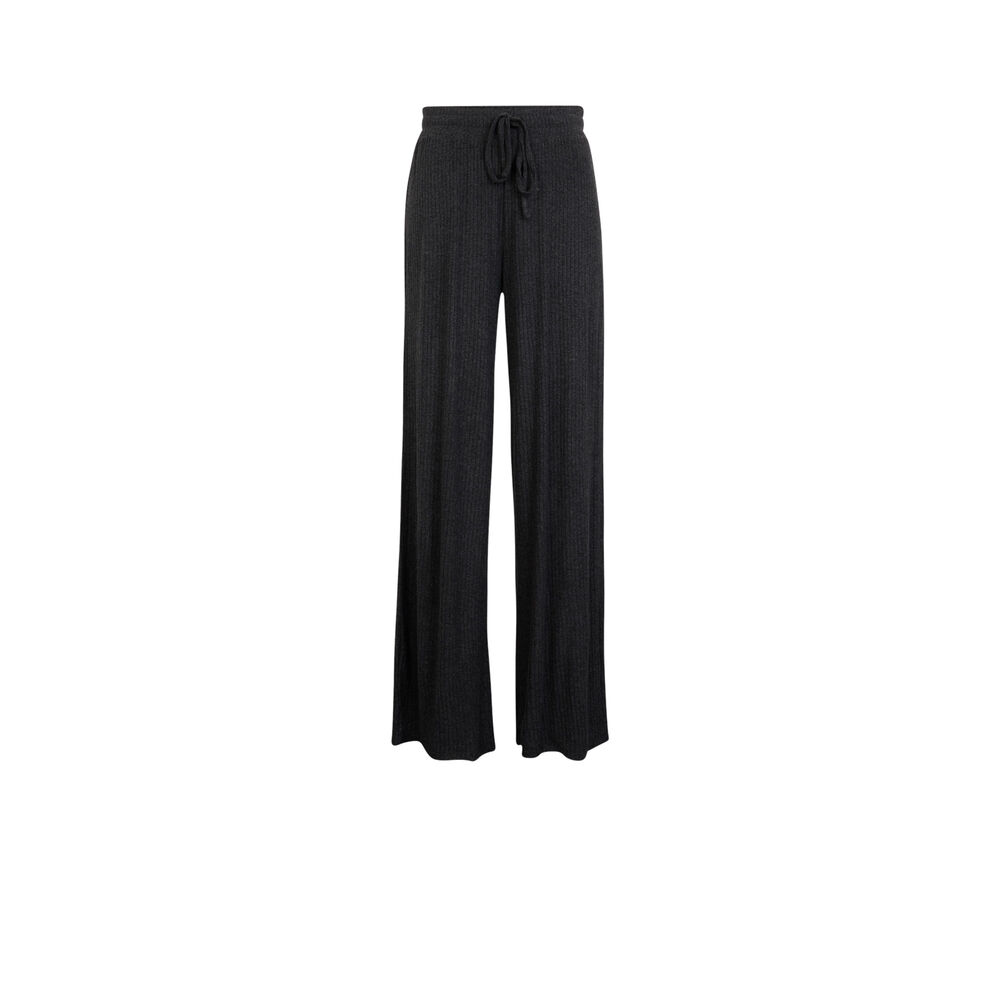 Pantalón ancho - negro negro.