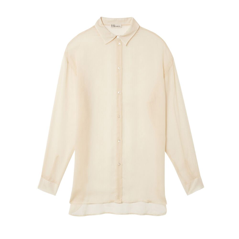 Camisa transparente aya x undiz - crudo crudo.