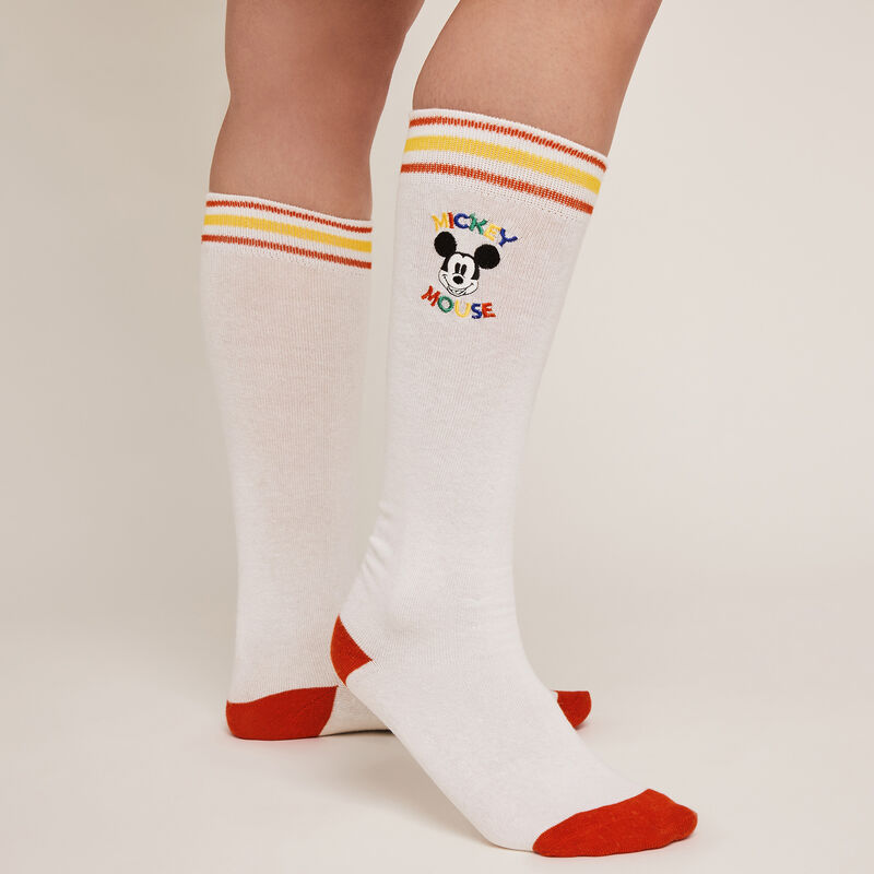 Calcetines con estampado de Mickey - blanco Calcetines con estampado de Mickey - blanco;