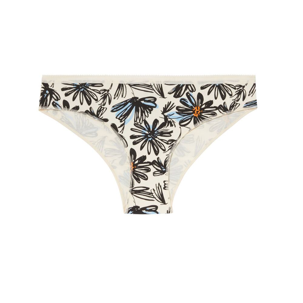 Braguita con estampado de flores - beige beige.