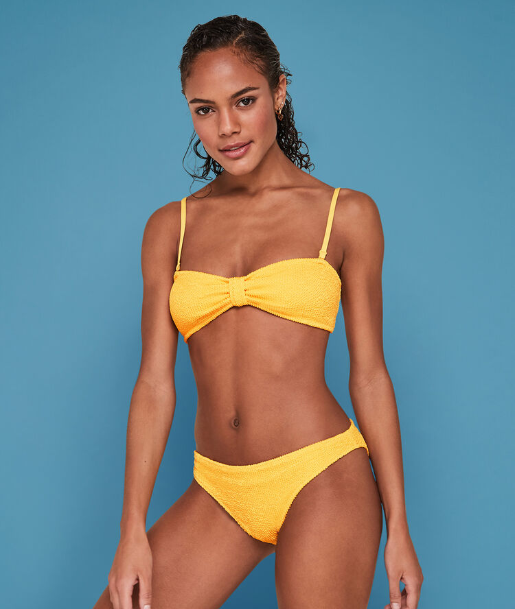 Parte de arriba de bañador bandeau fullmooniz rojo.