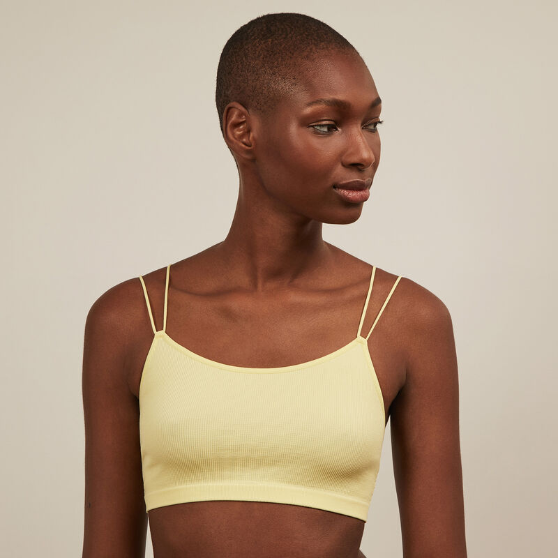 Sujetador con espalda de encaje - amarillo Sujetador con espalda de encaje - amarillo;