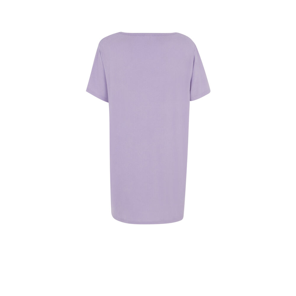 Camiseta larga de manga corta - morado morado.