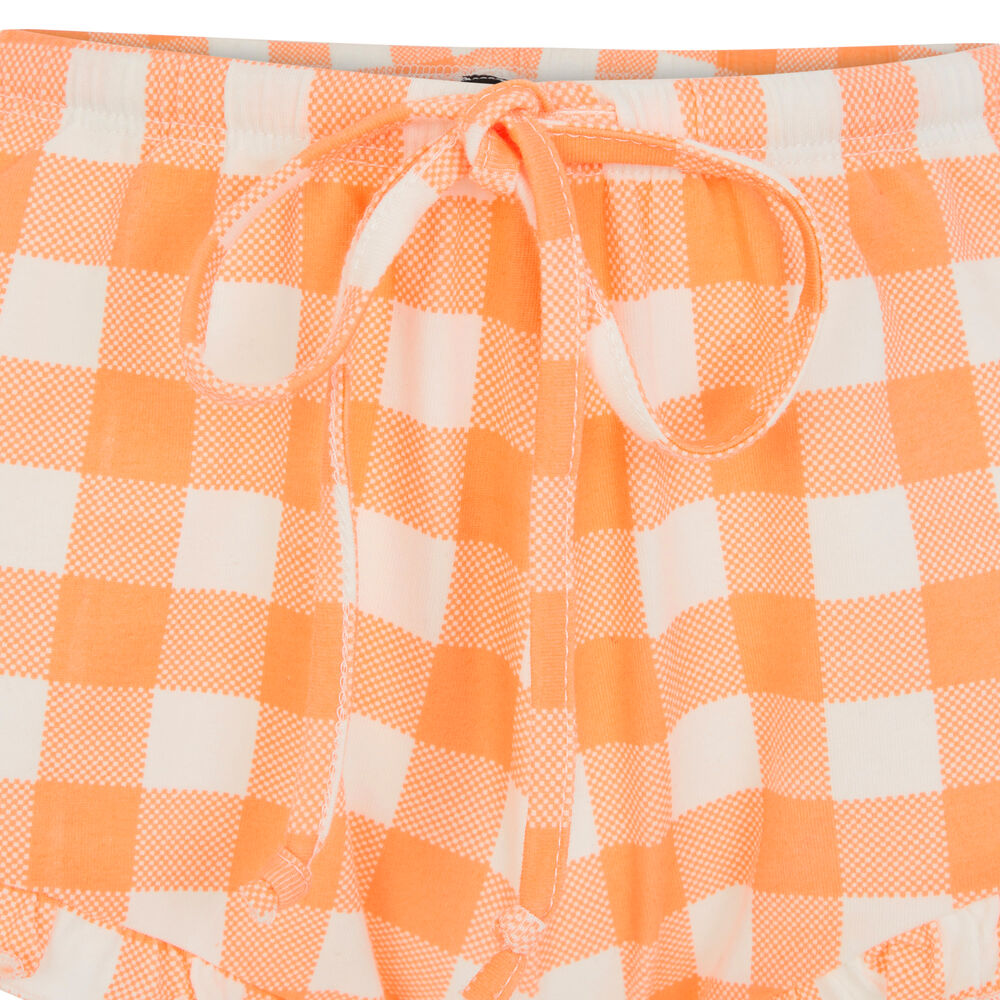 Short con estampado vichy - naranja naranja.