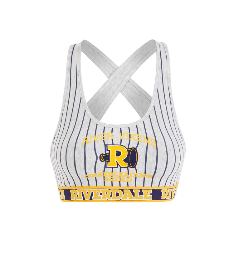 Sujetador deportivo sin aros con licencia riverdale highschooliz gris.