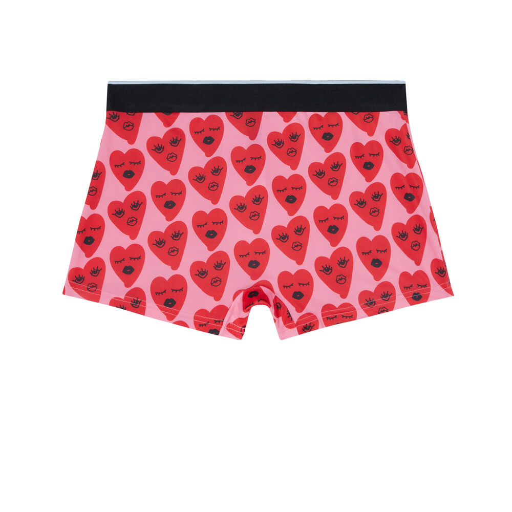 Bóxer con estampado de corazones - rosa rosa.