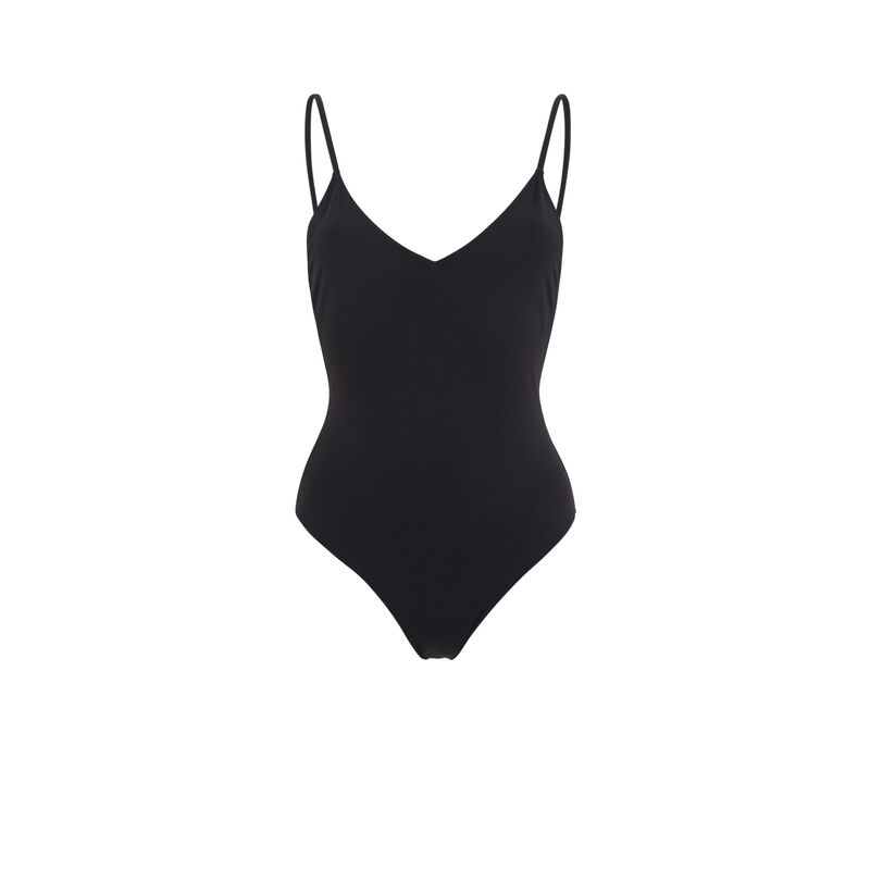 Maillot de baño de una pieza negro pachucaniz negro.