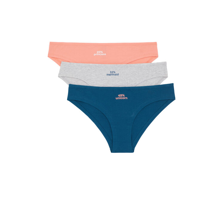 Juego de 3 braguitas pourcentiz pink.