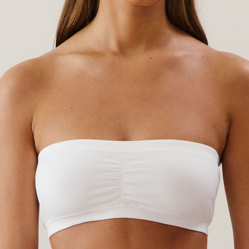 Sujetador bandeau sin costuras - blanco Sujetador bandeau sin costuras - blanco;