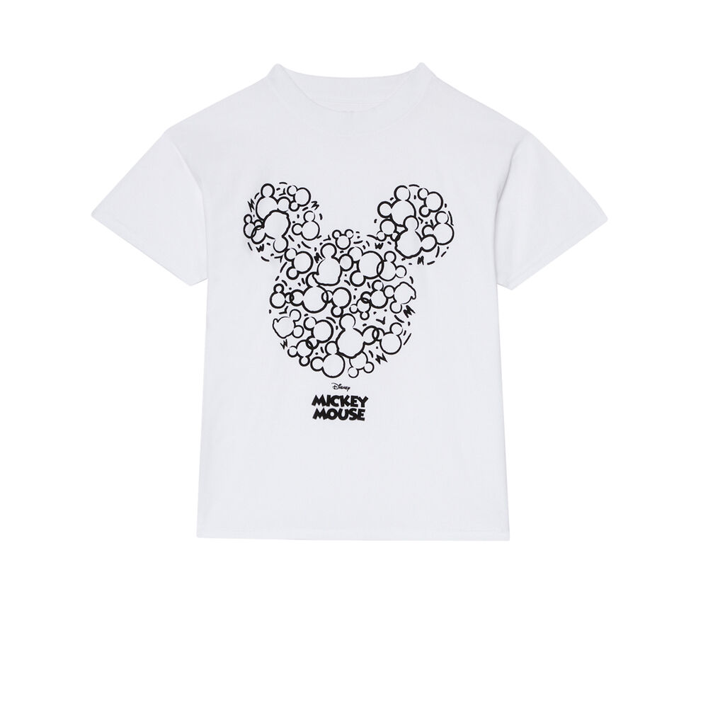Top con estampado de mickey - blanco blanco.