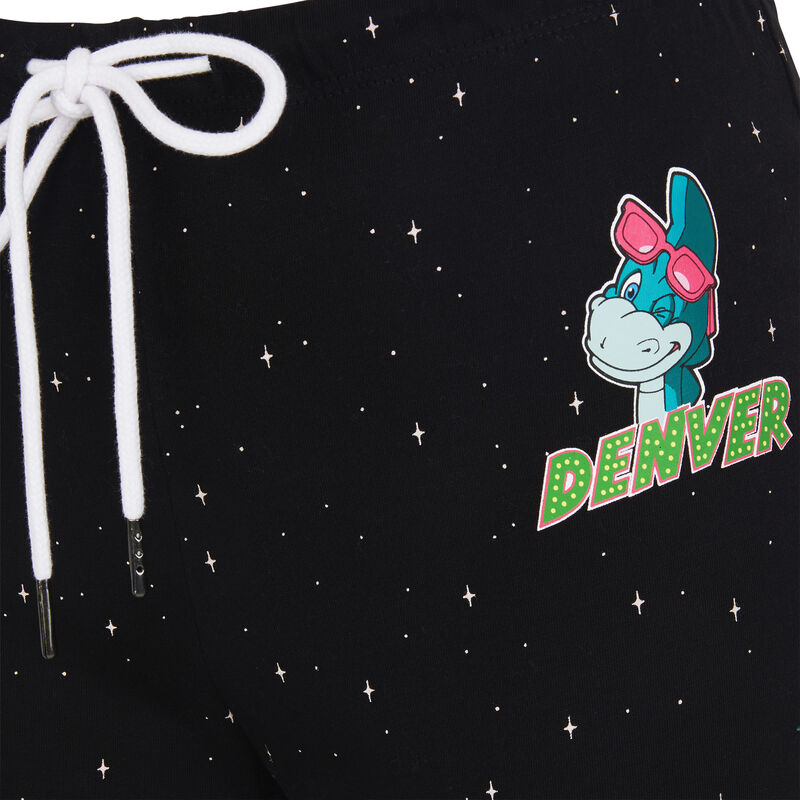 Pantalón de punto con estampado denver denveriz negro.