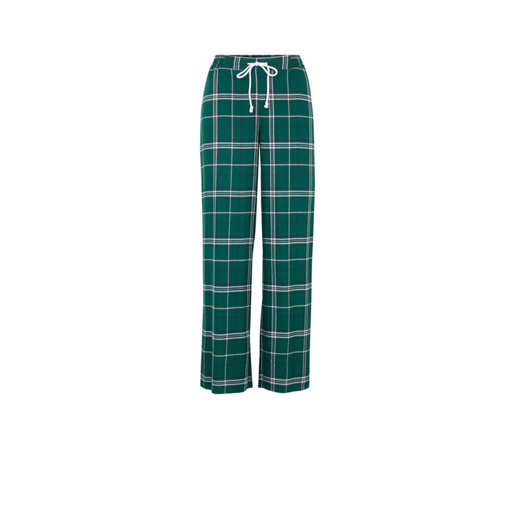 Pantalón de cuadros caromiz verde.