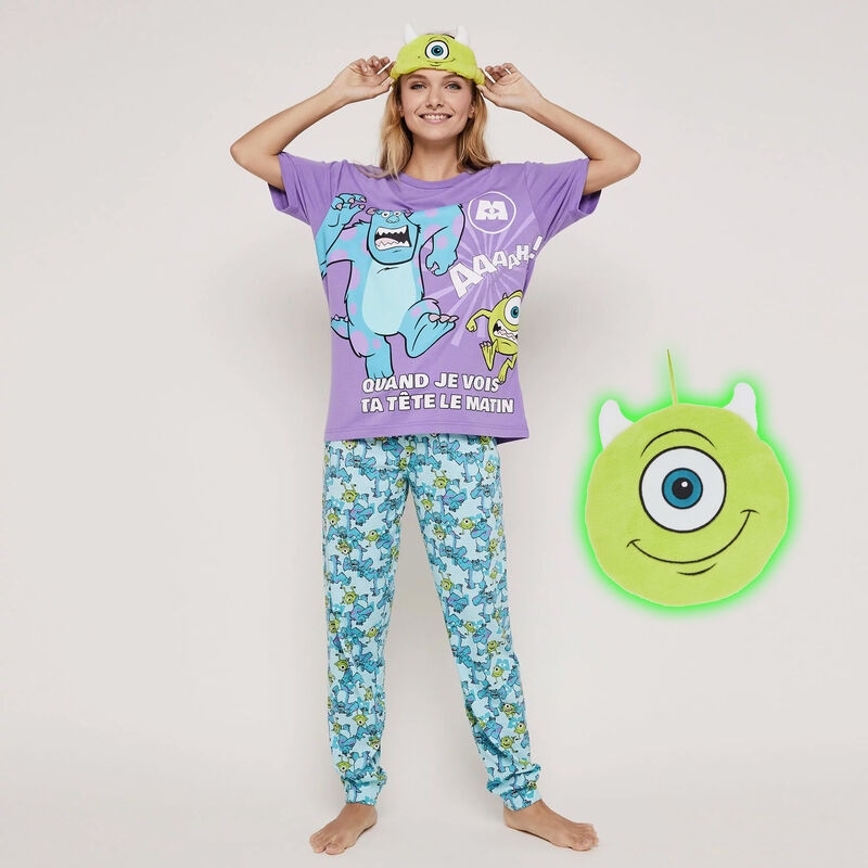 Conjunto de pijama top + pantalón estampado Monstruos, S.A. mycrewiz Conjunto de pijama top + pantalón estampado Monstruos, S.A. mycrewiz;
