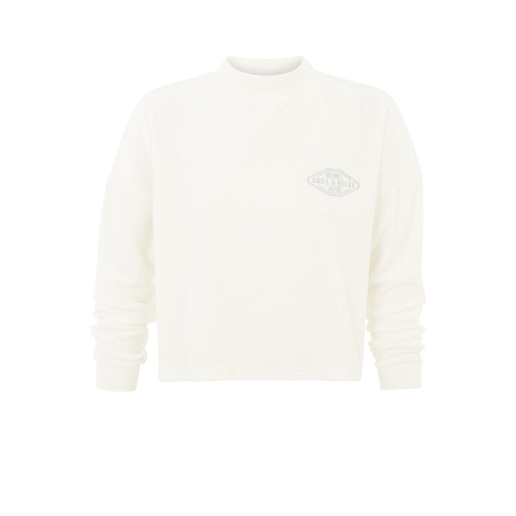 Sudadera blanco roto minipatchiz Sudadera blanco roto minipatchiz;