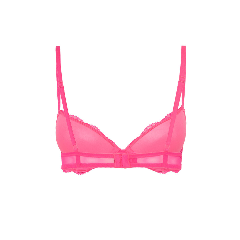 Sujetador push-up de encaje - rosa rosa.