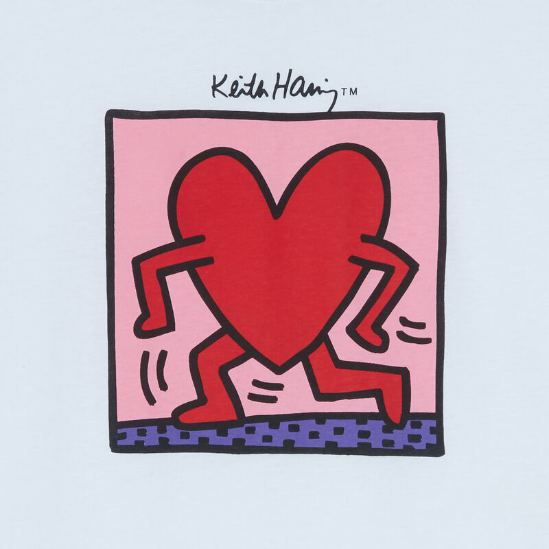 top con estampado de corazones Keith Haring - blanco top con estampado de corazones Keith Haring - blanco;