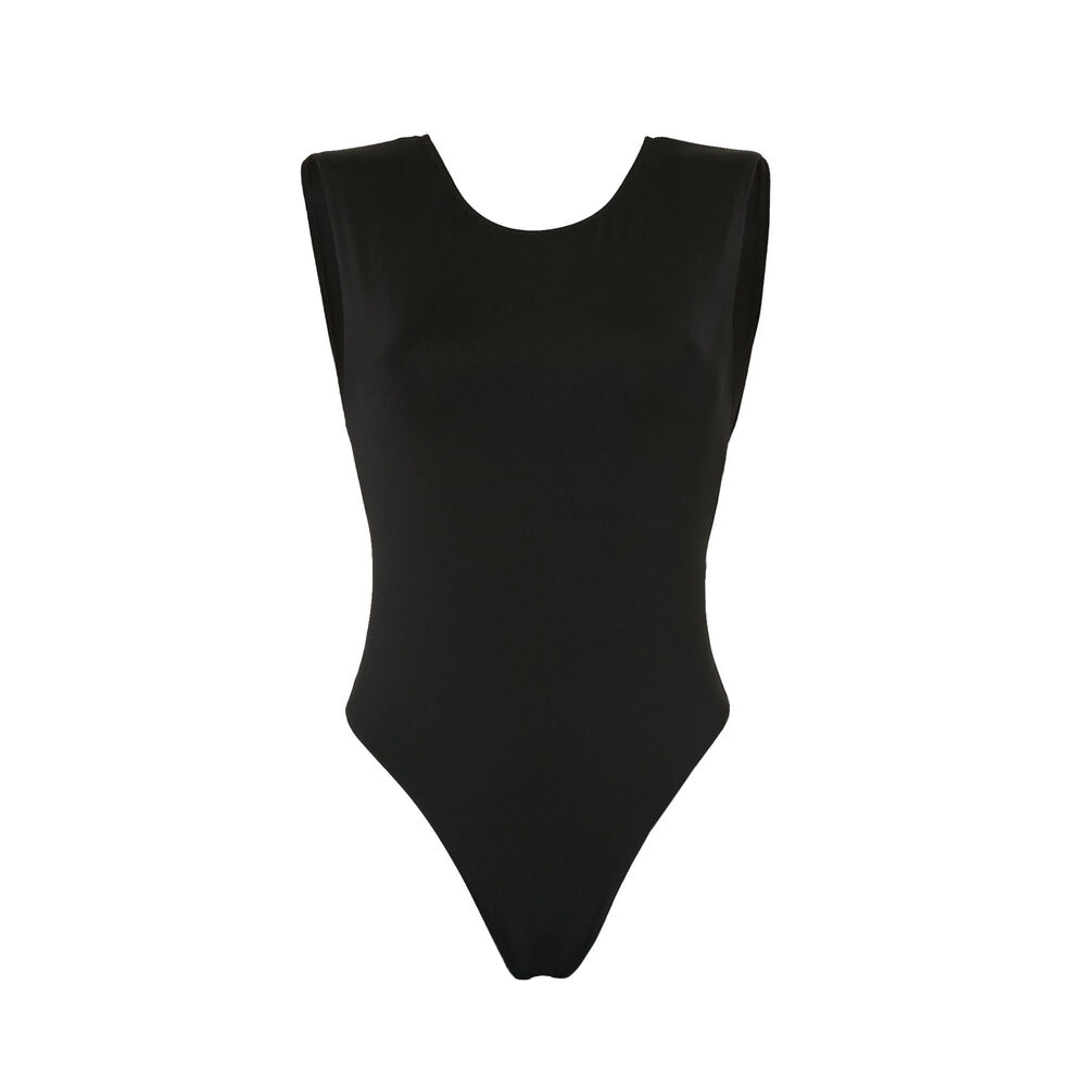 Bañador de 1 pieza escotado en la espalda - negro negro.