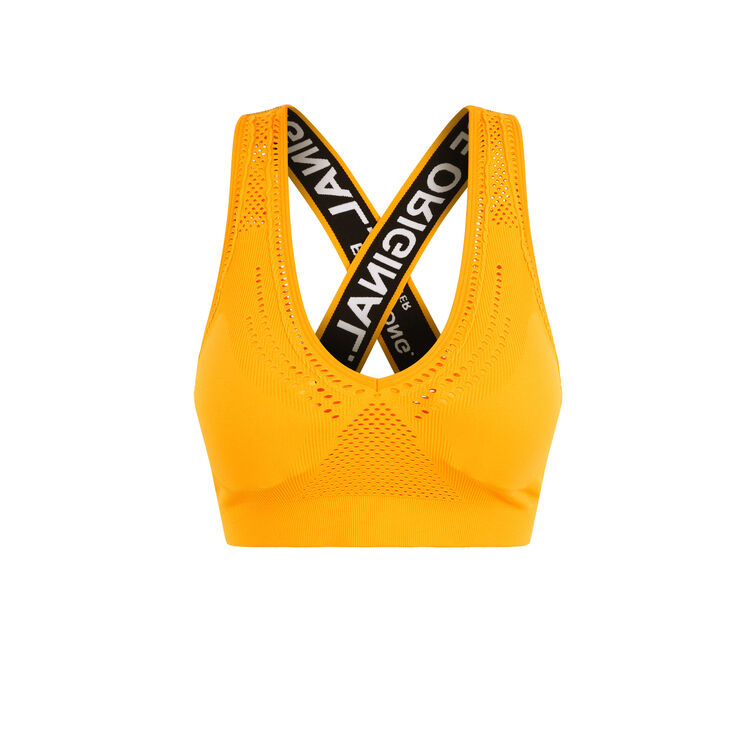 Sujetador deportivo sin costuras activiz amarillo.