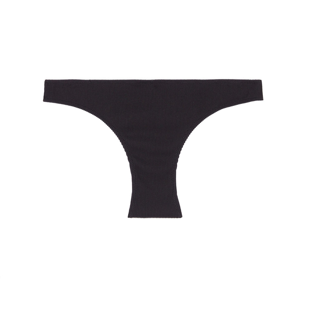 Braguita de bikini gofrada - negra negro.