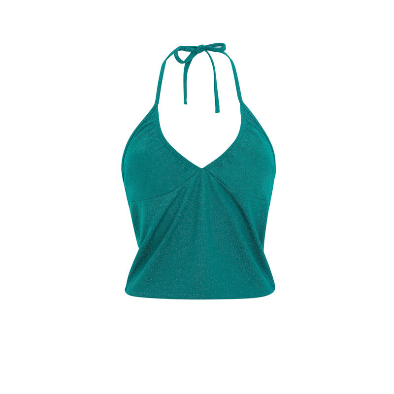 Top con espalda abierta y cierre en el cuello - verde Top con espalda abierta y cierre en el cuello - verde;