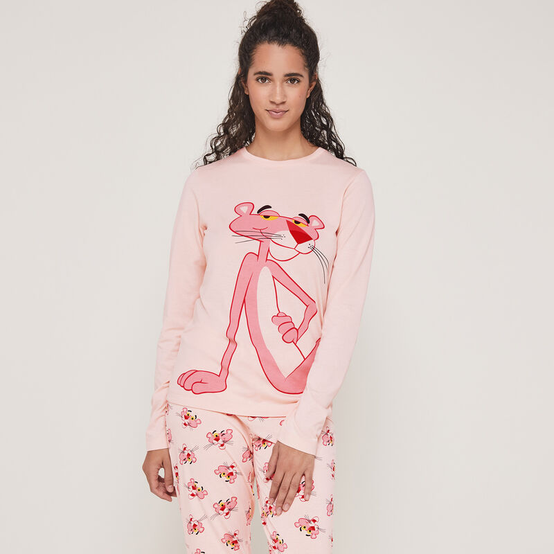 Conjunto de pijama top + pantalón La pantera rosa interpantheriz Conjunto de pijama top + pantalón La pantera rosa interpantheriz;