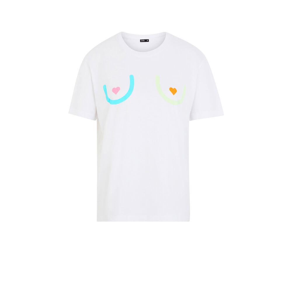 Top estampado de colores boobs - blanco blanco.