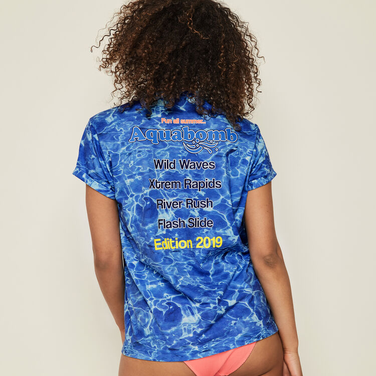 Camiseta azul interpisciniz blue.