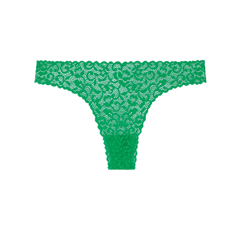 Braguita brasileña de encaje fino - verde verde.