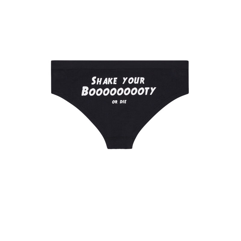 Shorty con mensaje bootyordiz noir.