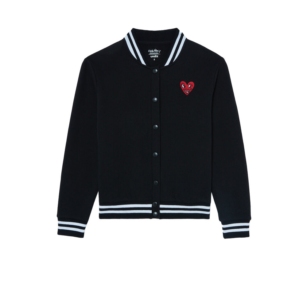Top con estampado de corazones keith haring - negro negro.
