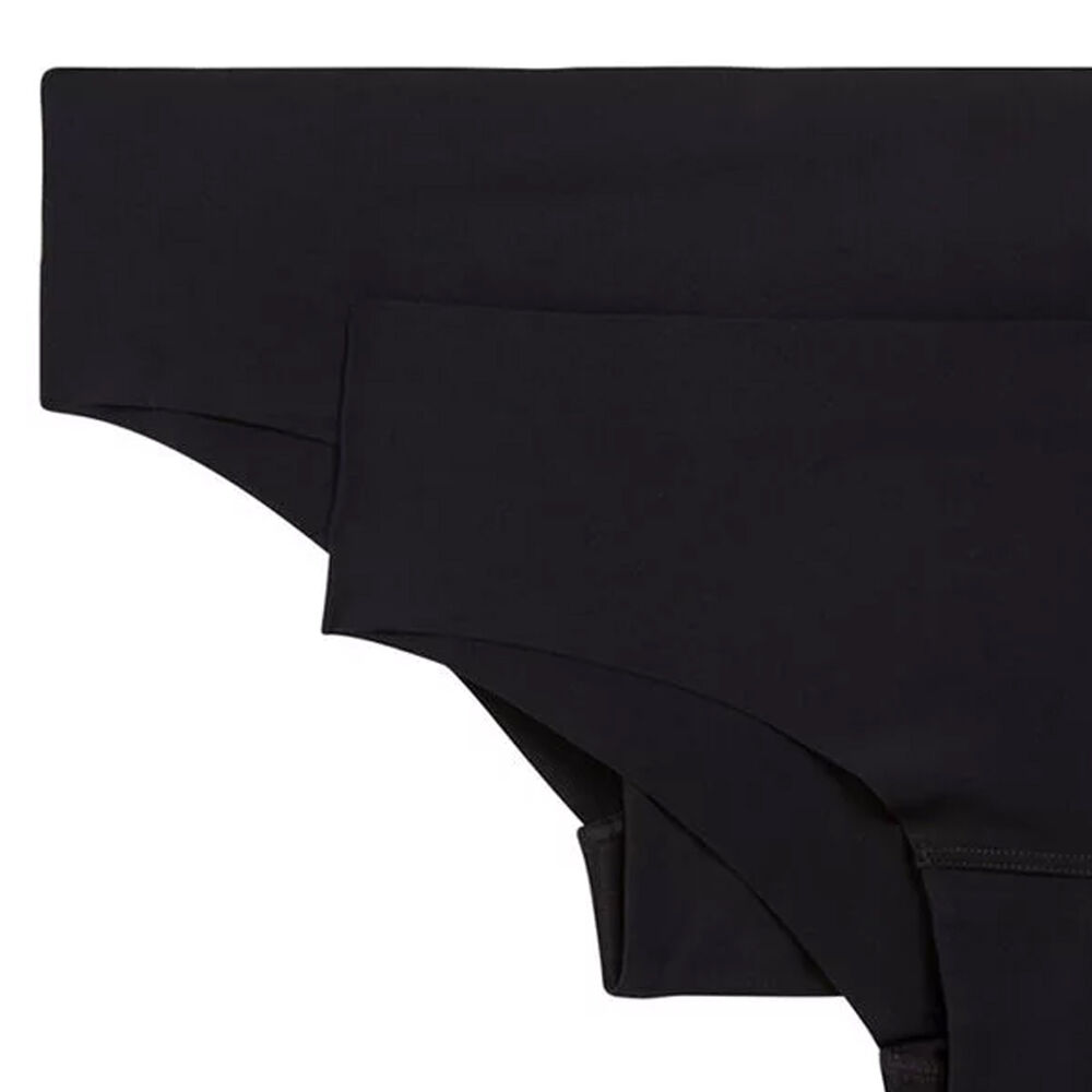 Juego de 2 braguitas culotte negras de microfibra negro.