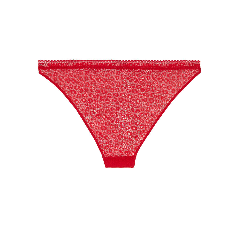 Braguita de encaje con motivos - roja rojo.